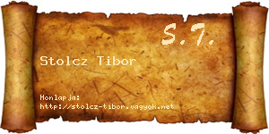 Stolcz Tibor névjegykártya